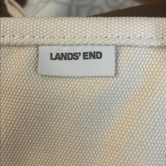 Lands End LARGE tote. Long handles, zip closure - Picture 2 of 4